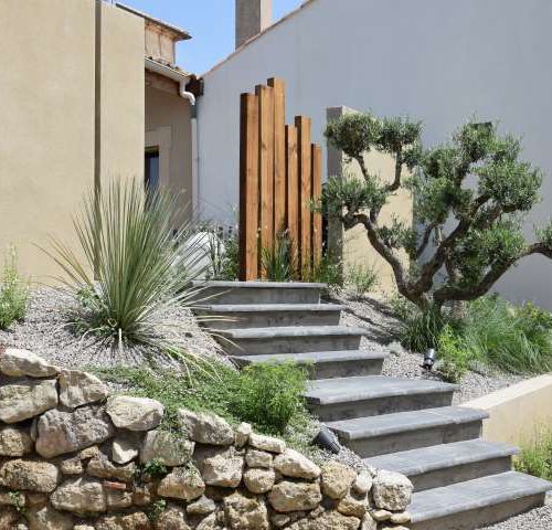 Deco jardin oasis moderniste