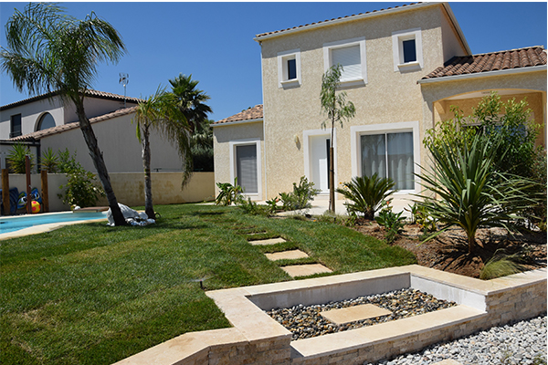 Aménagement d’un jardin contemporain à Valergues